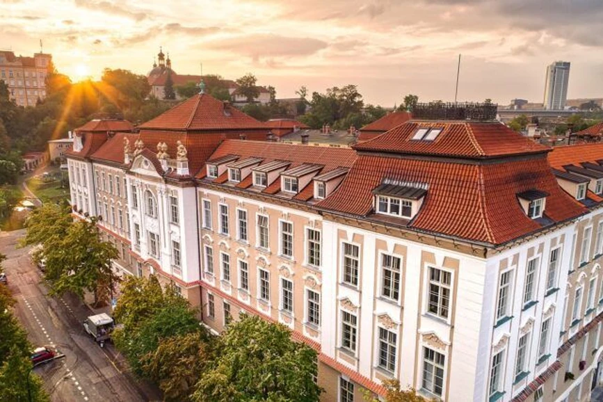 The faculty of Science was founded in 1920 and is located below the historic Vyšehrad site on the right bank of Vltava river.