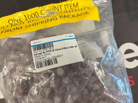 Agilent SF, PTFE-HI, 13 mm, 0.45 µm, hydrofilní stříkačkové filtry, 5191-5917 (Nové)