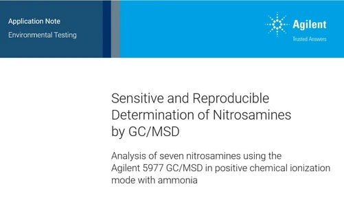 Citlivé a reprodukovatelné stanovení nitrosaminů metodou GC/MSD