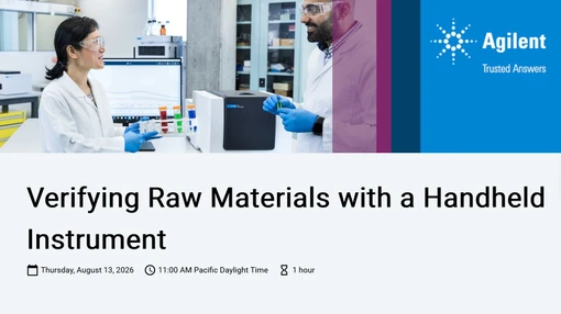 Verifying Raw Materials with a Handheld Instrument