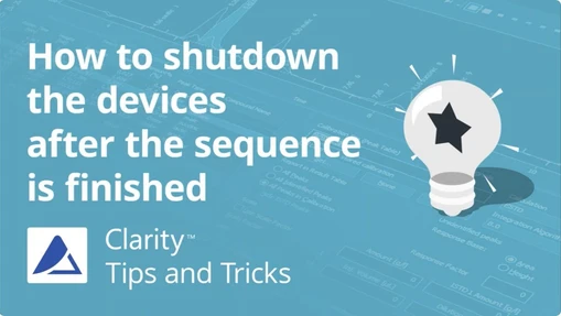 Automatické kroky po dokončení sekvence v chromatografickém softwaru Clarity