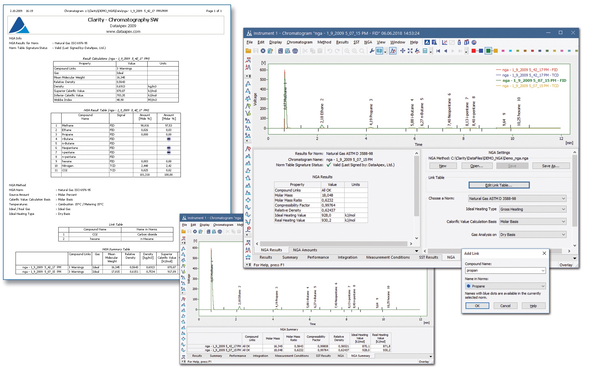 DataApex NGA - rozšíření o modul analýzy zemního plynu pro software Clarity
