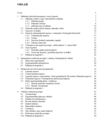 Kvalimetrie 16 - Statistické metody v metrologii a analytické chemii