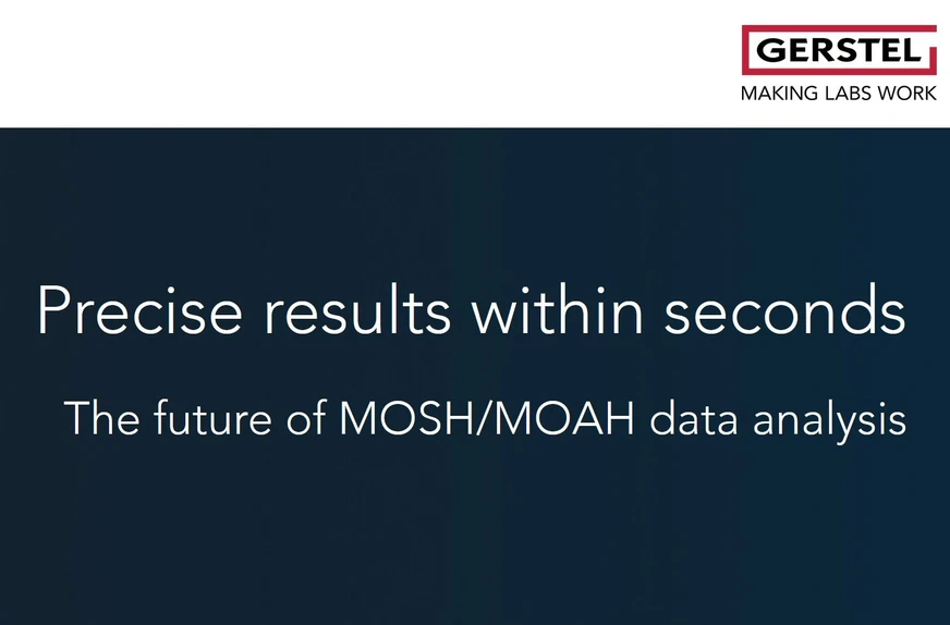 GERSTEL:  Precise results within seconds  The future of MOSH/MOAH data analysis