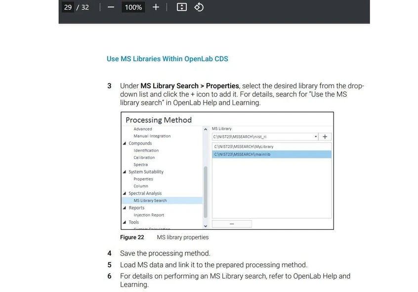 James Little: Can library searches be performed with NIST dll and then returned to OpenLab for Display