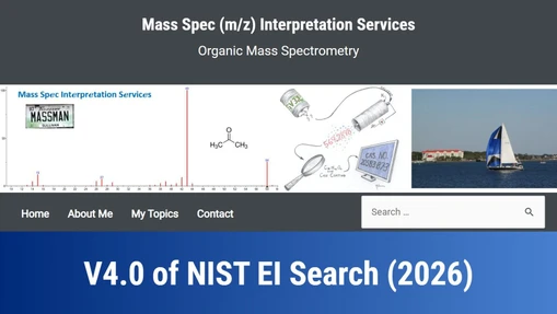Software a knihovny NIST26 EI GC/MS