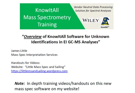 Wiley KnowItAll Mass Spec Training - Část 1: KnowIt All Introduction