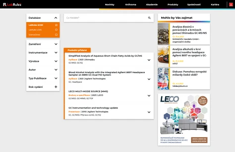 GCMS + LCMS Knihovna LabRulez - více než 13 000 dokumentů