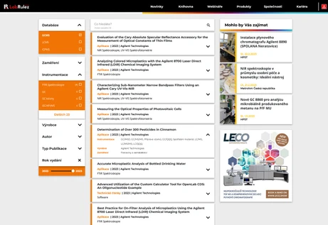 Přehled nejnovější GC, GCMS, NIR, FTIR .... literatury 2023
