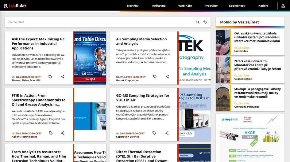 <p>LabRulez: Webináře LabRulezGCMS týden 18/2026</p>