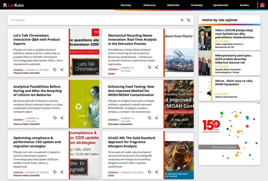 <p>LabRulez: Webináře LabRulezGCMS týden 21/2025</p>