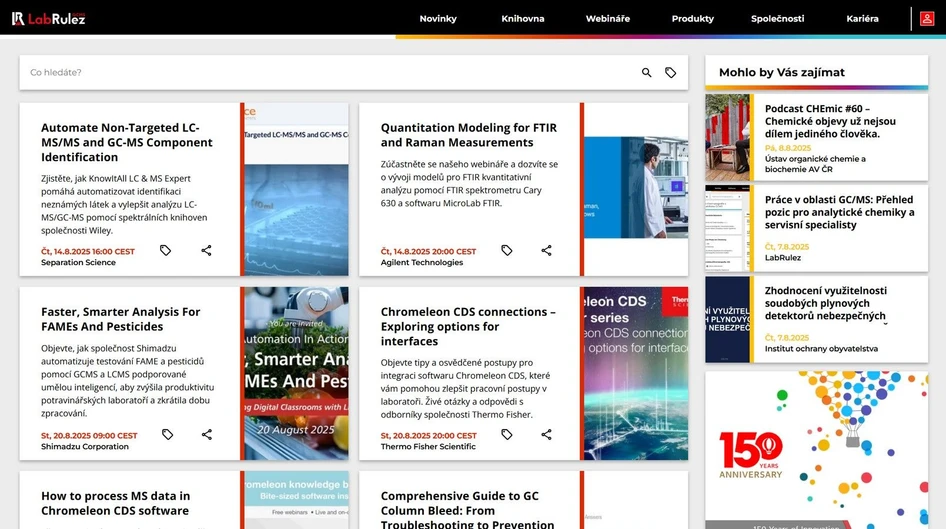 <p>LabRulez: Webináře LabRulezGCMS týden 33/2025</p>