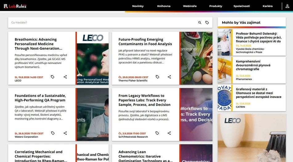 <p>LabRulez: Webináře LabRulezGCMS týden 34/2026</p>