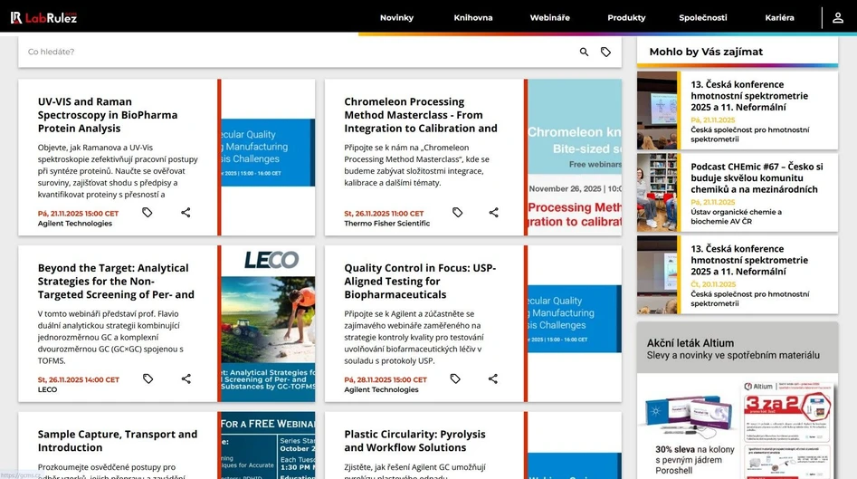 <p>LabRulez: Webináře LabRulezGCMS týden 48/2025</p>