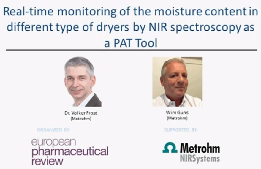 Metrohm: NIRS: Moisture in dryers
