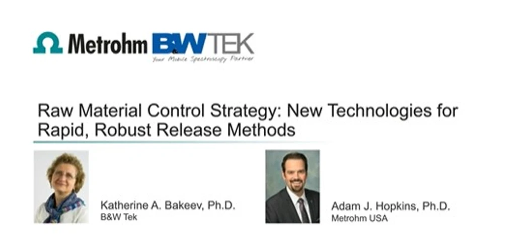 Metrohm: Raw Material Control Strategies