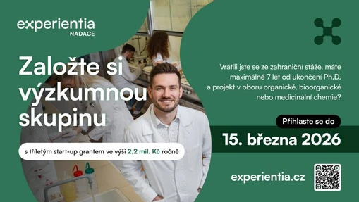 Nadace Experientia vyhlašuje další ročník soutěže o start-up grant, nově ve výši 9 milionů korun