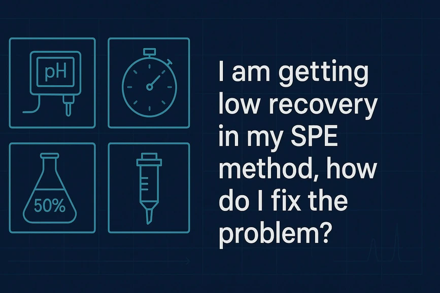 <p><strong>Phenomenex: </strong>Při použití metody SPE dosahuji nízké výtěžnosti, jak mohu tento problém vyřešit?</p>