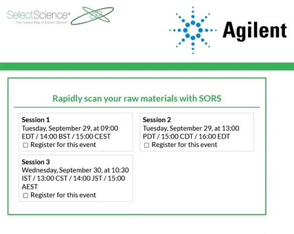 Rapidly scan your raw materials with SORS