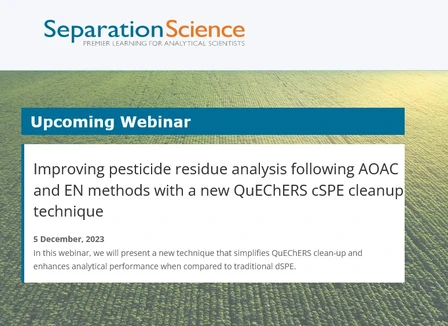 Improving pesticide residue analysis following AOAC and EN methods with a new QuEChERS cSPE cleanup technique