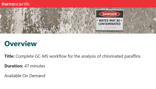 Complete GC-MS workflow for the analysis of chlorinated paraffins