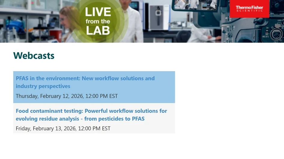 Thermo Fisher Scientific: PFAS in the environment: New workflow solutions and industry perspectives
