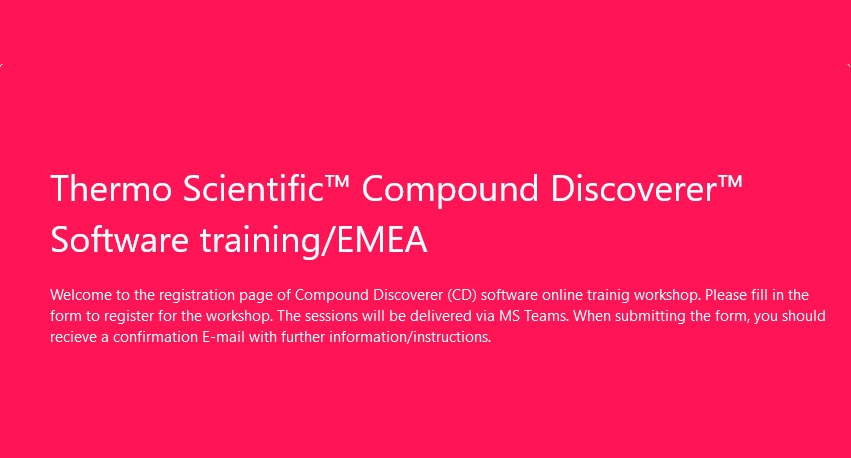 Thermo Scientific: Compound Discoverer software workshops (Specialized data processing: GCMS)