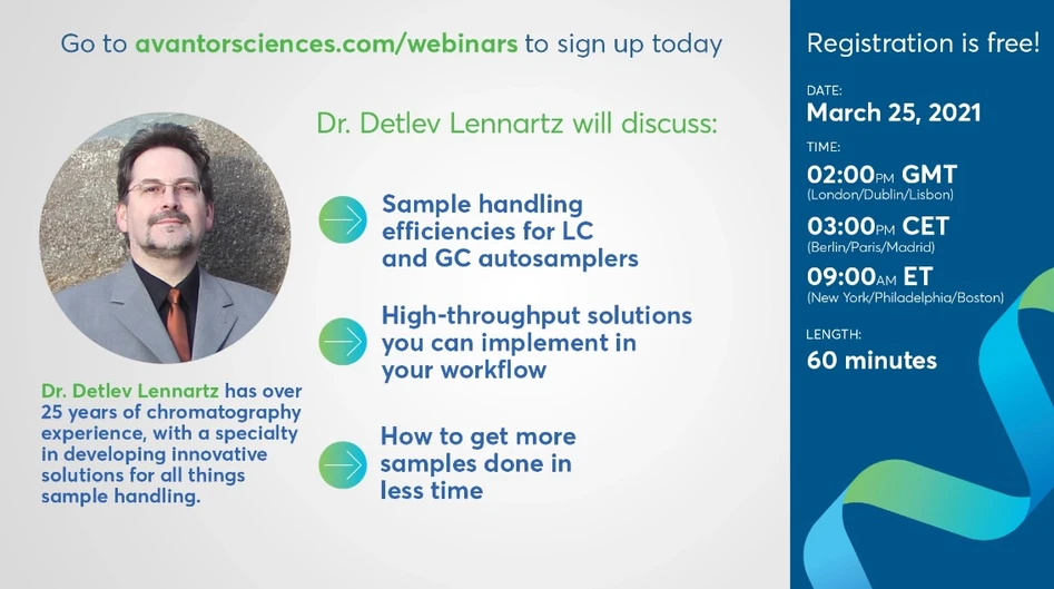 VWR/Avantor: How to double your sample capacity in less time with an existing autosampler!