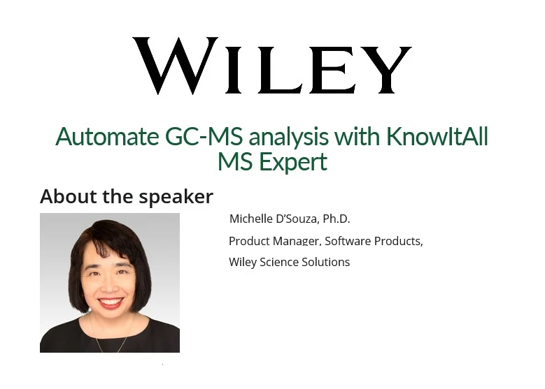 Wiley: Automate GC-MS analysis with KnowItAll MS Expert