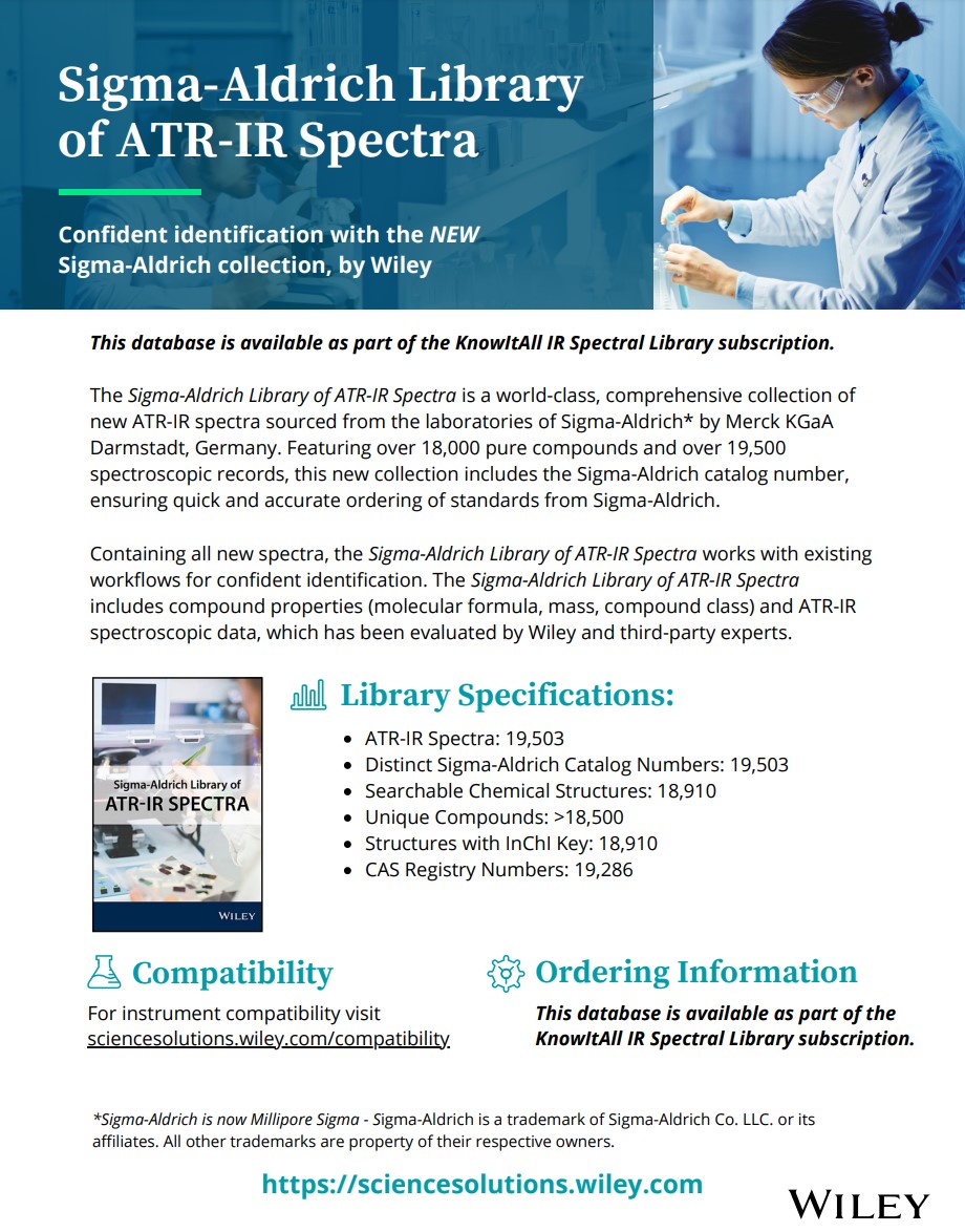 Wiley - knihovna ATR-IR spekter společnosti Sigma-Aldrich