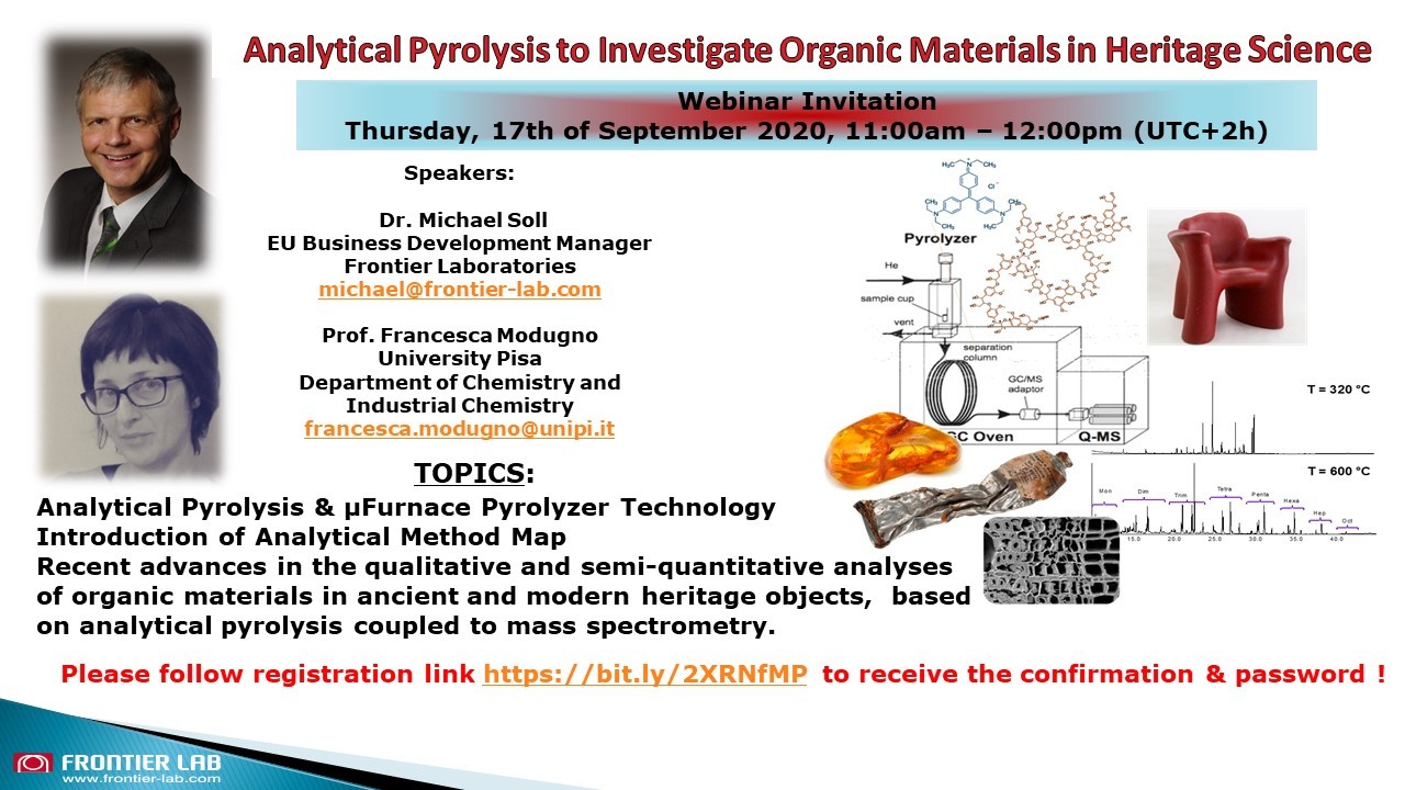 Frontier Lab - Analytical Pyrolysis to Investigate Organic Materials in Heritage Science