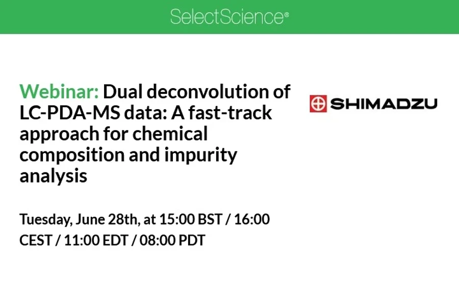 SelectScience: Dual deconvolution of LC-PDA-MS data: A fast-track approach for chemical composition and impurity analysis