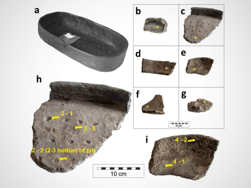 UPOL/archiv JČU: Vědci analyzovali stopy 7000 let starého jídla. Objevili je v pekáčích nalezených u Ochridského jezera